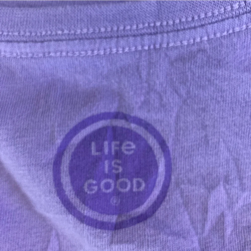 Life Is Good Women's Lavender V-Neck Tee size L 100%cotton - Picture 4 of 8
